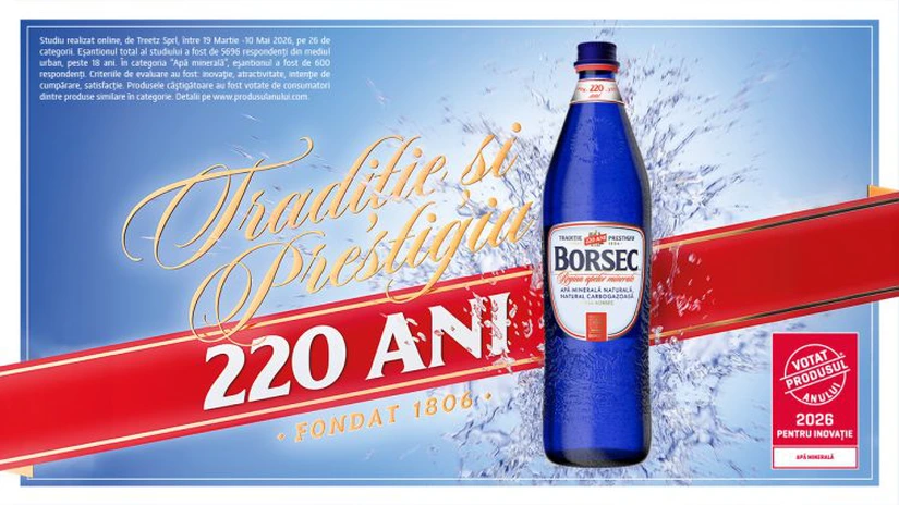 Borsec, votat Produsul Anului 2026 pentru inovație în categoria apă minerală