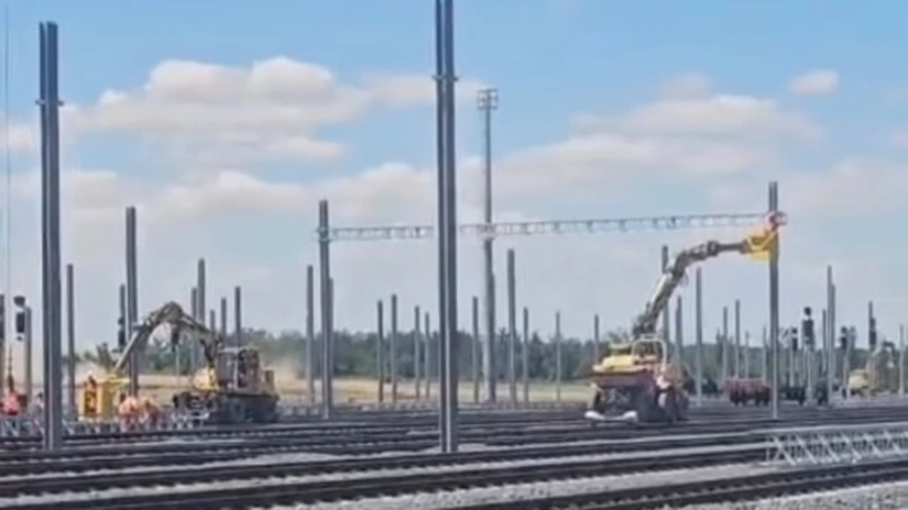 CFR Infrastructură: Valu lui Traian, punct strategic pentru traficul feroviar de marfă, modernizat în proporție de 86%