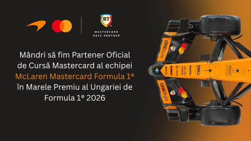 BT accelerează alături de echipa McLaren Mastercard Formula 1 la Hungaroring. Logo-ul băncii va fi prezent pe monopostul echipei în Marele Premiu al Ungariei