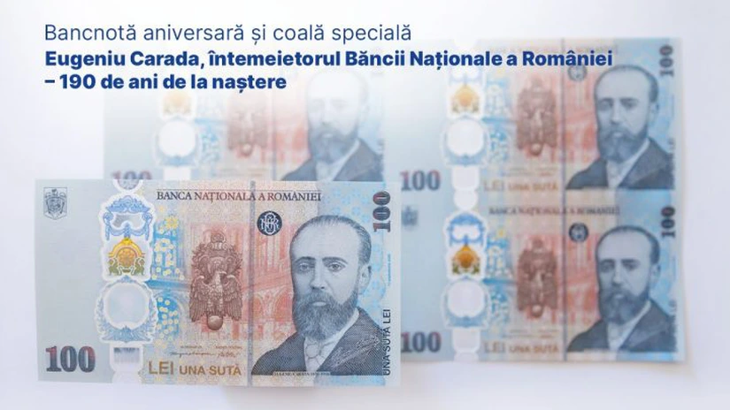 Apare o nouă bancnotă de 100 de lei. Anunțul de la BNR